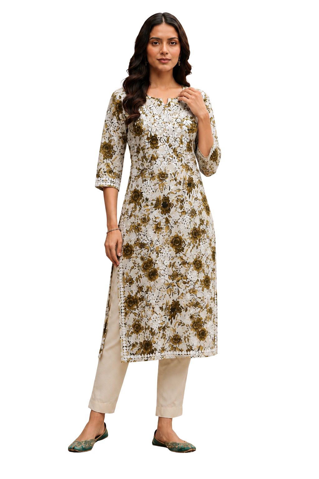 Printed Malmal Cotton Kurta